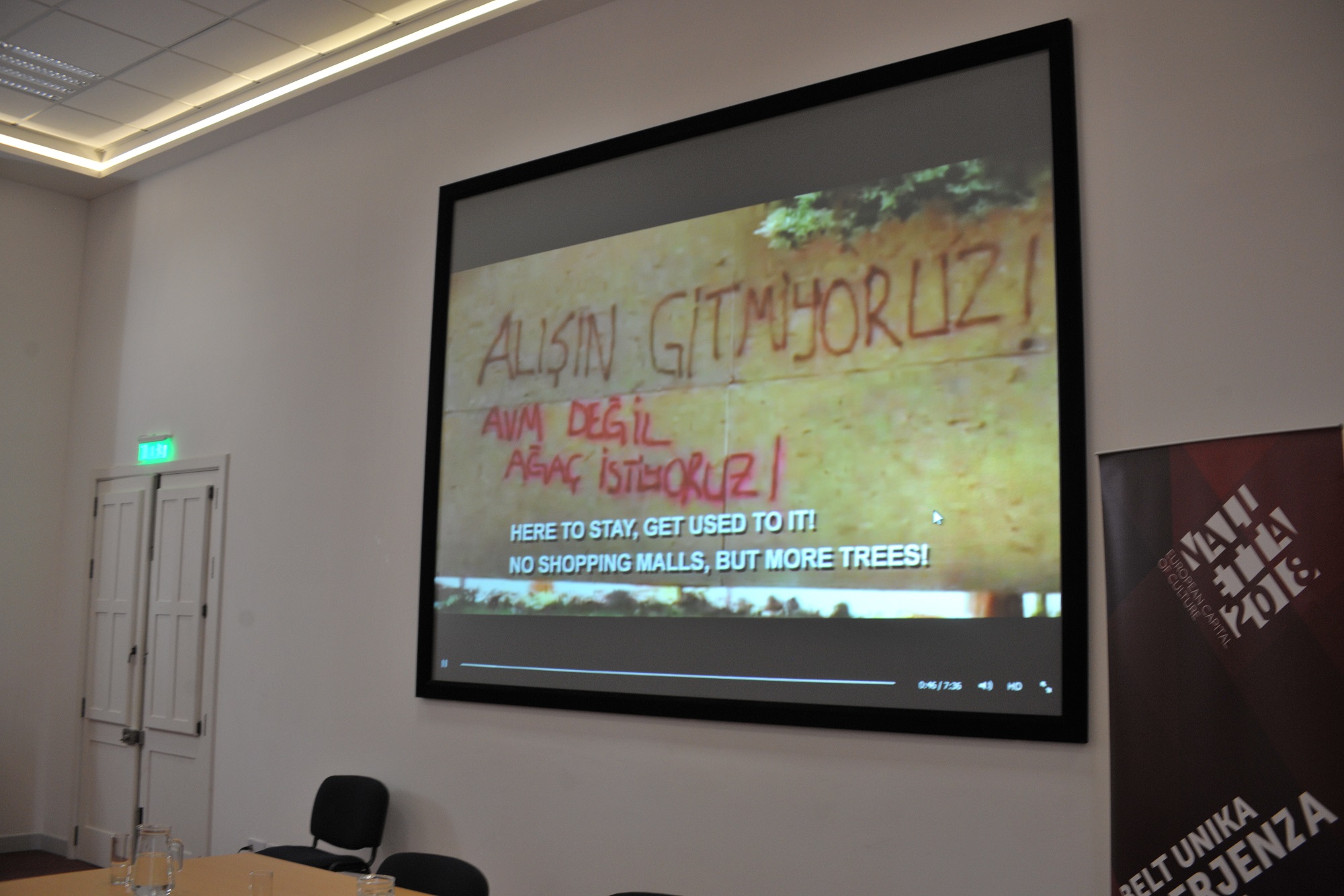 A shot from Fulya Erdemci's presentation.