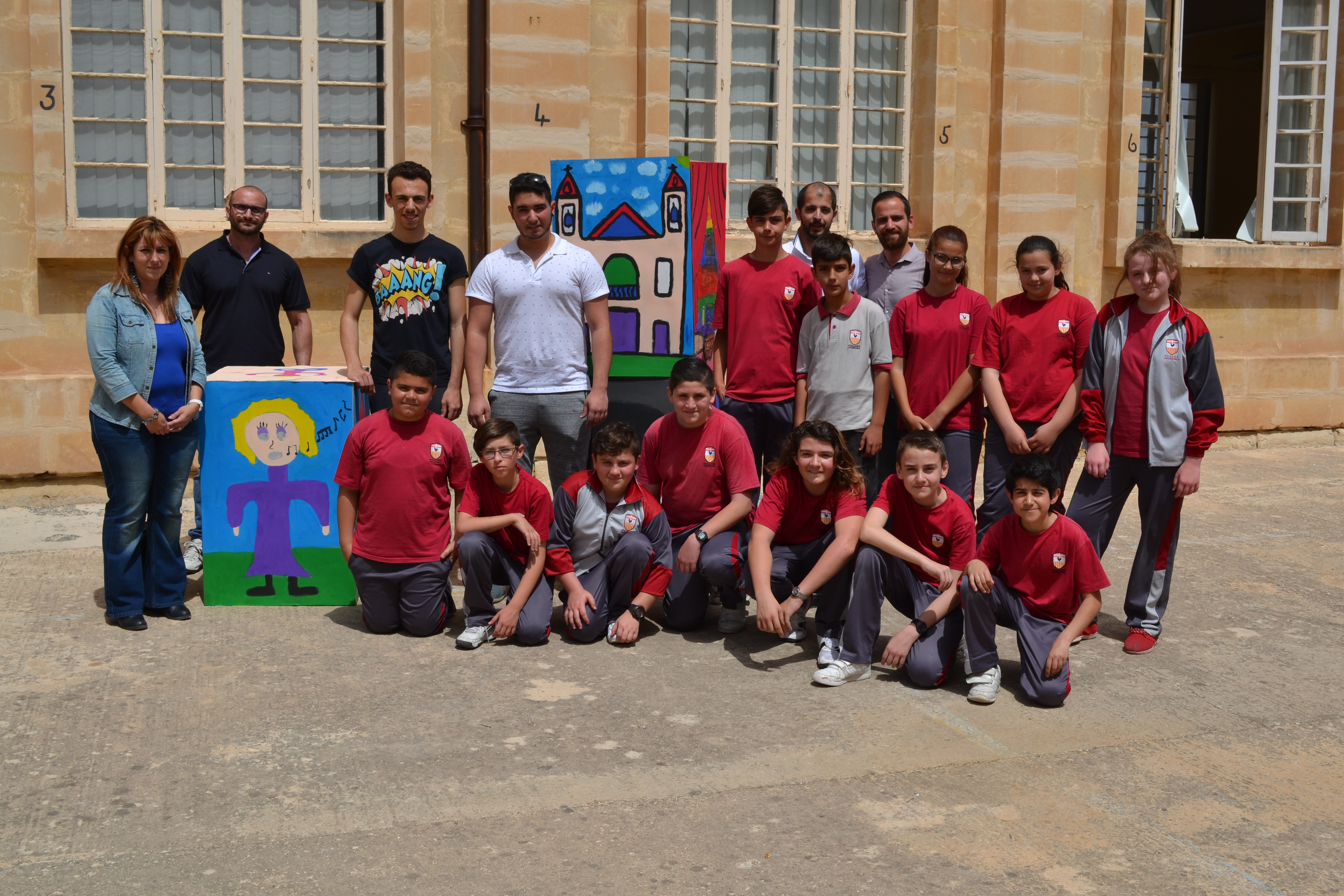 St Ġorġ Preca College Secondary School students who participated in the KantaKantun project