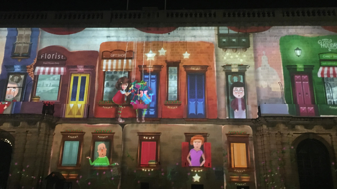 Digital Projections Light up the Grandmaster’s Palace at Pjazza San Ġorġ for Christmas