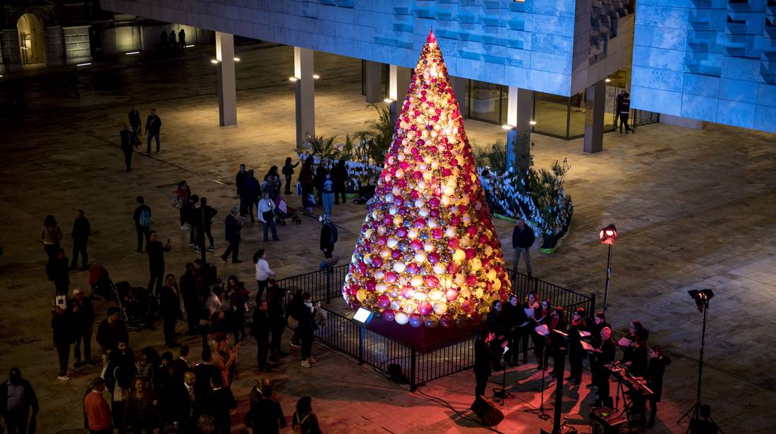 Valletta 2018 Lights Mdina Glass Tree