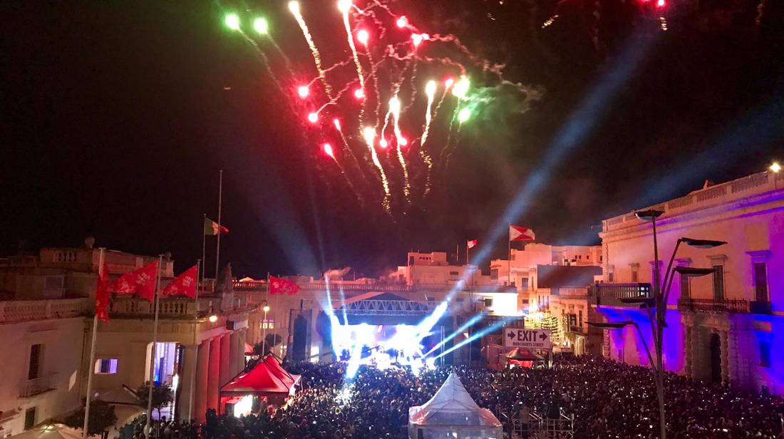 The Maltese public welcomes 2019 in Valletta